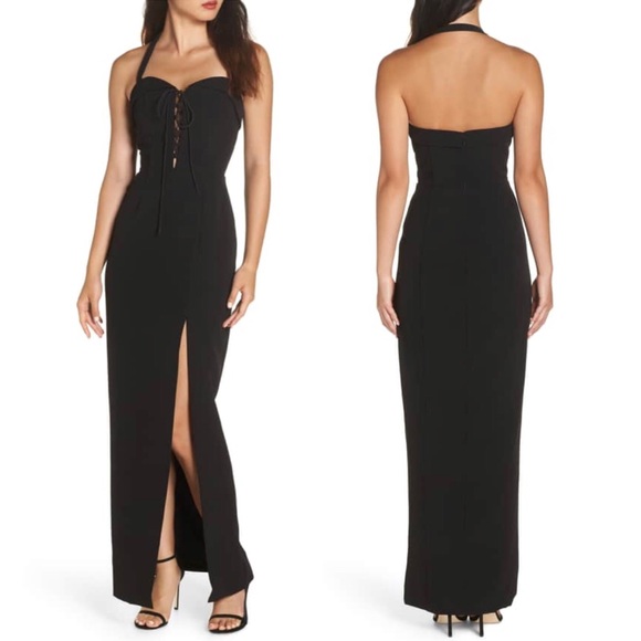 Sweetheart Halter Maxi Dress
